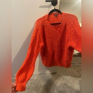 Orange Eileen Fisher Knit Sweater - Size Large